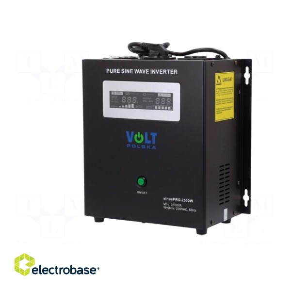 Converter: DC/AC | 1.8kW | Uout: 230VAC | Out: AC sockets 230V | 0÷40°C фото 2