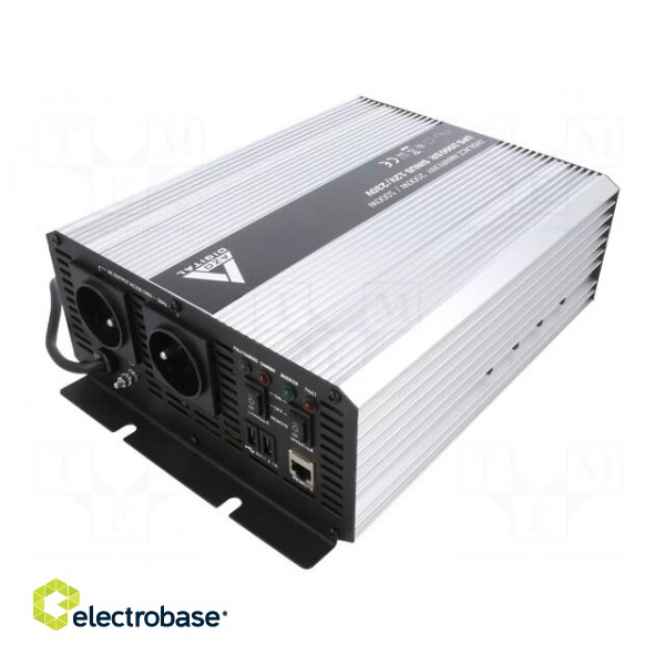 Converter: DC/AC | 1kW | Uout: 230VAC | Out: AC sockets 230V | -25÷55°C фото 2