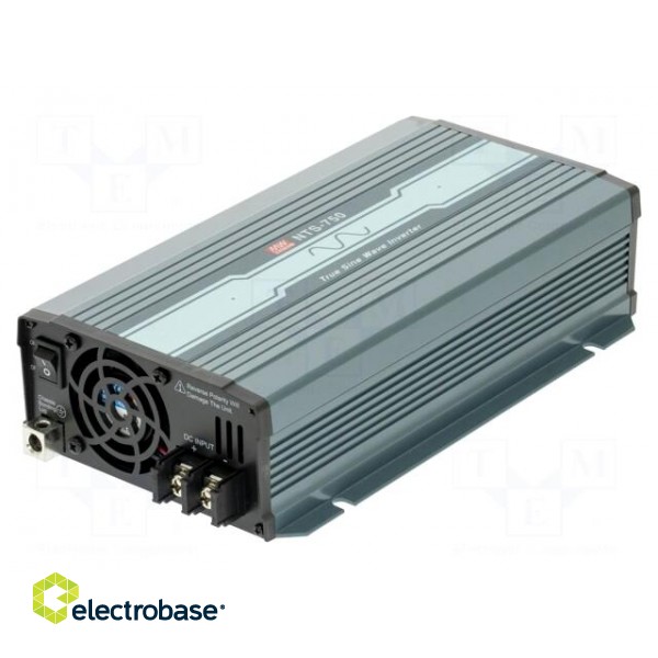 Converter: DC/AC | 750W | Uout: 230VAC | 10÷16.5VDC | 270x158x67mm фото 2