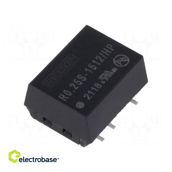 Converter: DC/DC | 0.25W | Uin: 13.5÷16.5V | Uout: 12VDC | Iout: 21mA фото 1