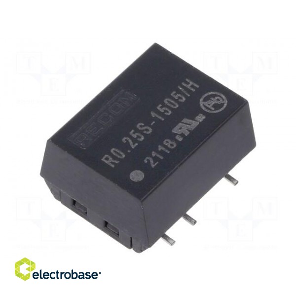 Converter: DC/DC | 0.25W | Uin: 13.5÷16.5V | Uout: 5VDC | Iout: 50mA фото 1