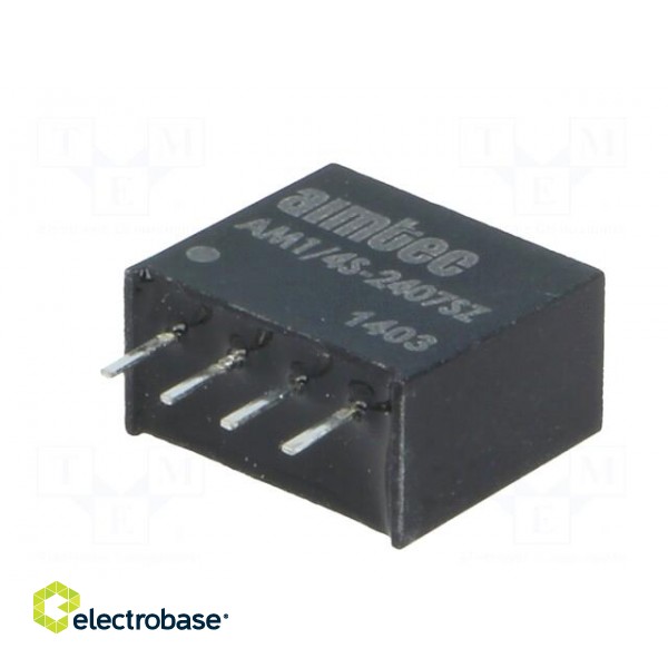 Converter: DC/DC | 0.25W | Uin: 21.6÷26.4V | Uout: 7.2VDC | Iout: 35mA image 2