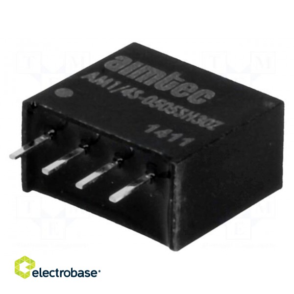 Converter: DC/DC | 0.25W | Uin: 4.5÷5.5V | Uout: 5VDC | Iout: 50mA | SIP4 фото 1