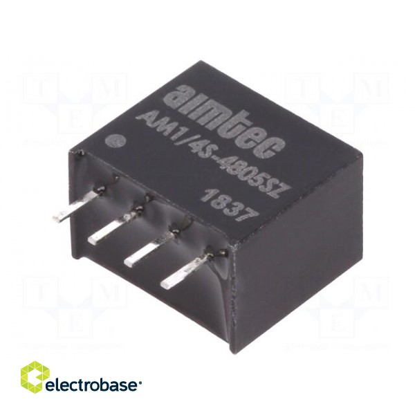 Converter: DC/DC | 0.25W | Uin: 43.2÷52.8V | Uout: 5VDC | Iout: 50mA