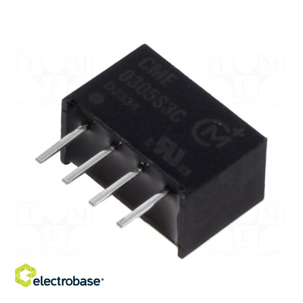 Converter: DC/DC | 0.75W | Uin: 2.97÷3.63V | Uout: 5VDC | Iout: 150mA