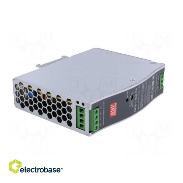 Power supply: DC/DC | 120W | 48VDC | 2.5A | 33.6÷67.2VDC | Mounting: DIN image 8
