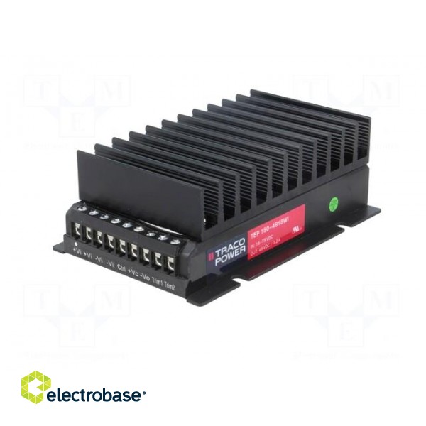 Converter: DC/DC | 150W | Uin: 18÷75V | 48VDC | Iout: 3.2A | 98x65x35.7mm image 2