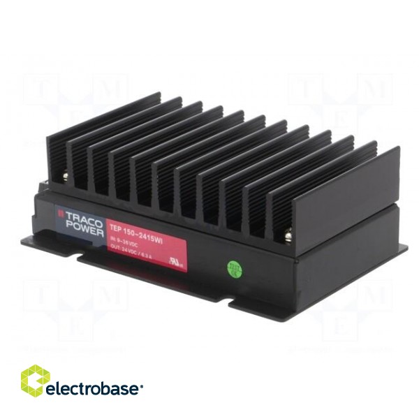 Converter: DC/DC | 150W | Uin: 9÷36V | 24VDC | Iout: 6.3A | 98x65x35.7mm image 4