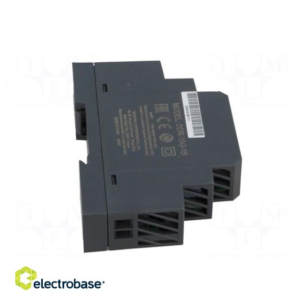 Power supply: DC/DC | 15W | 15VDC | 1A | 9÷36VDC | Mounting: DIN | 68g image 7