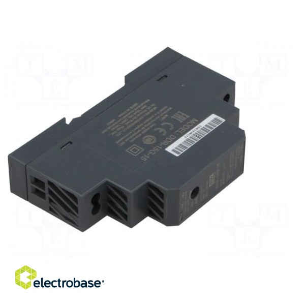 Power supply: DC/DC | 15W | 15VDC | 1A | 9÷36VDC | Mounting: DIN | 68g image 8