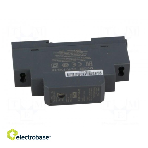 Power supply: DC/DC | 15W | 15VDC | 1A | 9÷36VDC | Mounting: DIN | 68g image 9