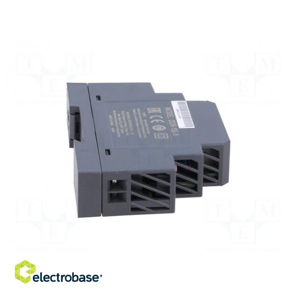 Power supply: DC/DC | 15W | 5VDC | 3A | 18÷75VDC | Mounting: DIN | 68g image 7