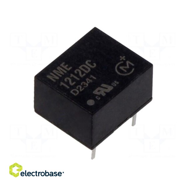 Converter: DC/DC | 1W | Uin: 10.8÷13.2V | Uout: 12VDC | Iout: 83mA | DIP