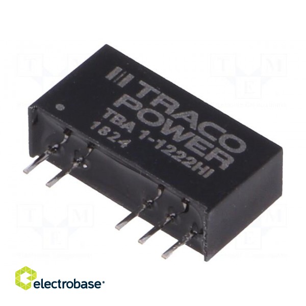 Converter: DC/DC | 1W | Uin: 10.8÷13.2V | Uout: 12VDC | Uout2: -12VDC