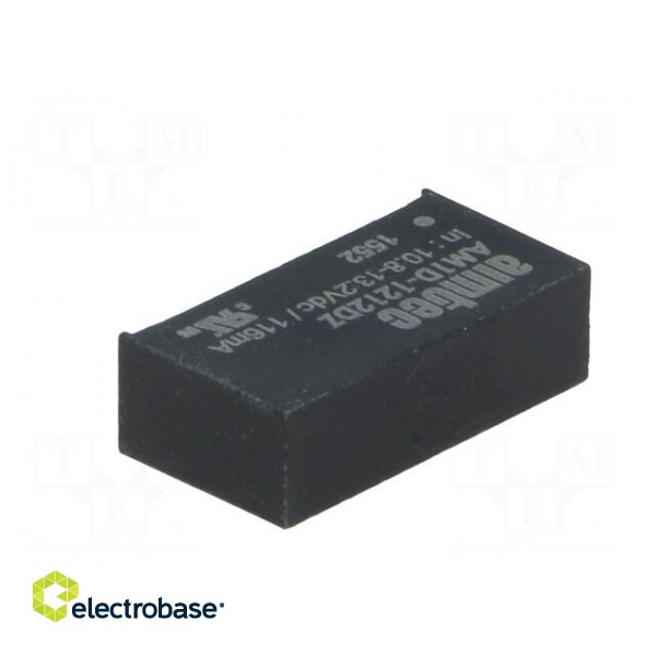 Converter: DC/DC | 1W | Uin: 10.8÷13.2V | Uout: 12VDC | Uout2: -12VDC image 4