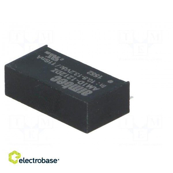 Converter: DC/DC | 1W | Uin: 10.8÷13.2V | Uout: 12VDC | Uout2: -12VDC image 6