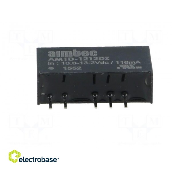 Converter: DC/DC | 1W | Uin: 10.8÷13.2V | Uout: 12VDC | Uout2: -12VDC image 9