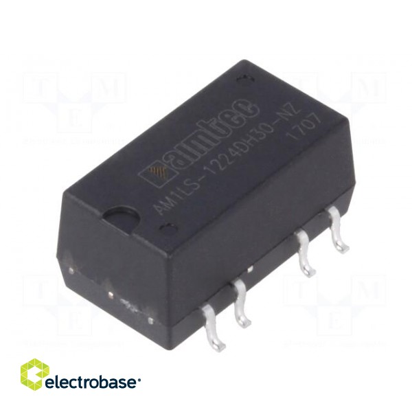 Converter: DC/DC | 1W | Uin: 10.8÷13.2V | Uout: 24VDC | Uout2: -24VDC