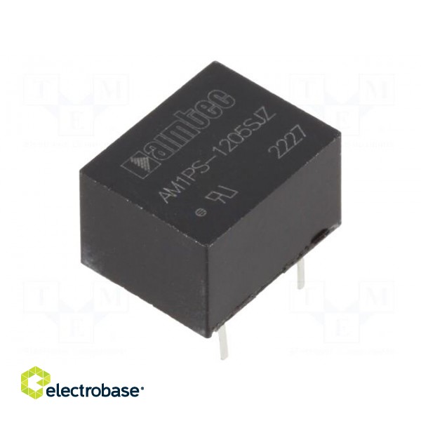 Converter: DC/DC | 1W | Uin: 10.8÷13.2V | Uout: 5VDC | Iout: 200mA | DIP8 фото 1