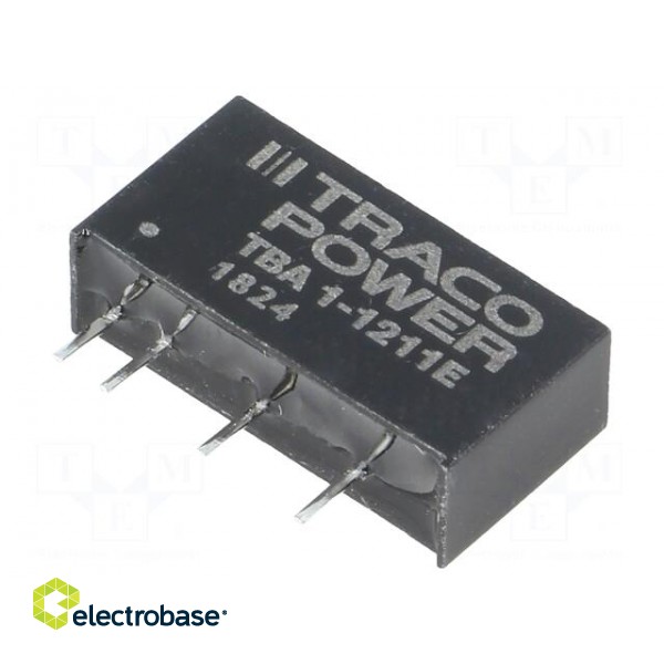 Converter: DC/DC | 1W | Uin: 10.8÷13.2V | Uout: 5VDC | Iout: 200mA | SIP7