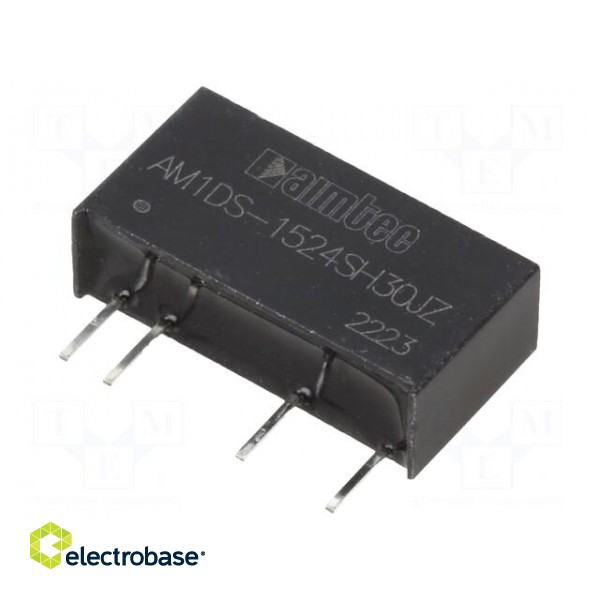 Converter: DC/DC | 1W | Uin: 13.5÷16.5V | Uout: 24VDC | Iout: 42mA | SIP7