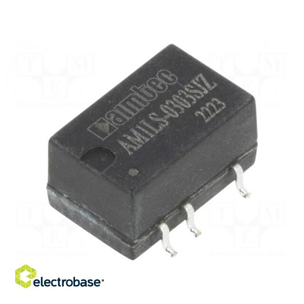 Converter: DC/DC | 1W | Uin: 2.97÷3.63V | Uout: 3.3VDC | Iout: 303mA фото 1