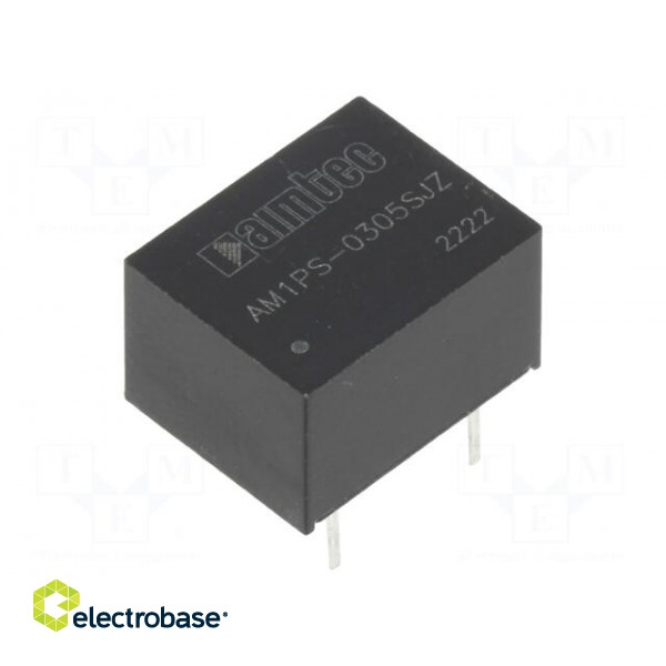 Converter: DC/DC | 1W | Uin: 2.97÷3.63V | Uout: 5VDC | Iout: 200mA | DIP8 image 1