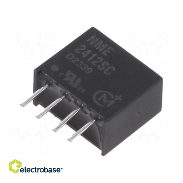 Converter: DC/DC | 1W | Uin: 21.6÷26.4V | Uout: 12VDC | Iout: 83mA | SIP