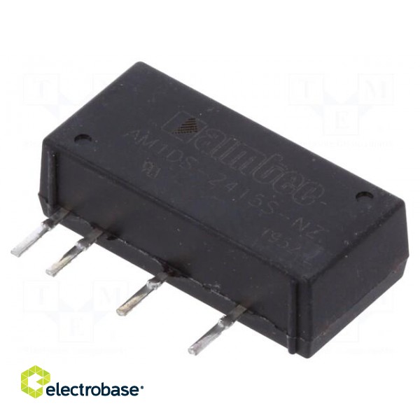 Converter: DC/DC | 1W | Uin: 21.6÷26.4V | 15VDC | Iout: 67mA | SIP7 | 2.3g