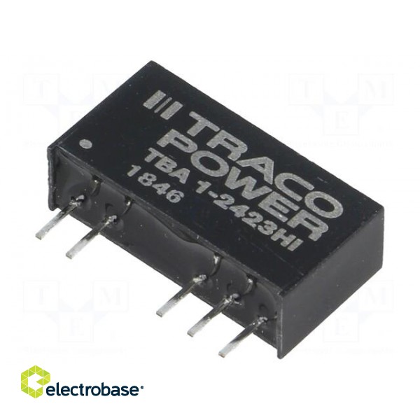 Converter: DC/DC | 1W | Uin: 21.6÷26.4V | Uout: 15VDC | Uout2: -15VDC