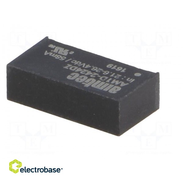 Converter: DC/DC | 1W | Uin: 21.6÷26.4V | Uout: 24VDC | Uout2: -24VDC image 6