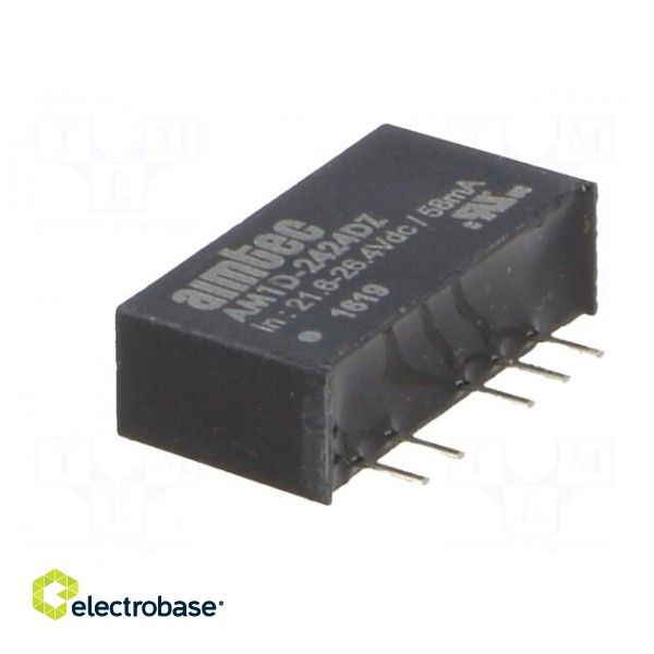 Converter: DC/DC | 1W | Uin: 21.6÷26.4V | Uout: 24VDC | Uout2: -24VDC image 8