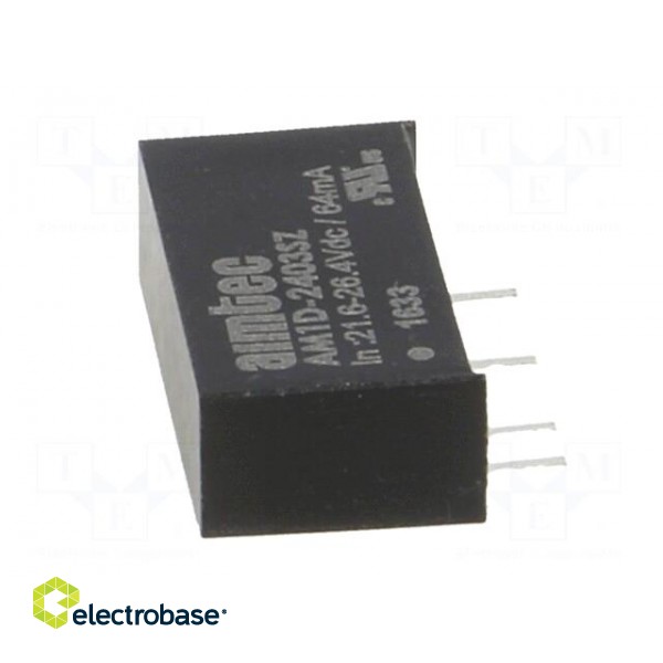 Converter: DC/DC | 1W | Uin: 21.6÷26.4V | 3.3VDC | Iout: 300mA | SIP7 image 7