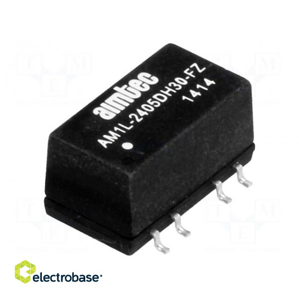 Converter: DC/DC | 1W | Uin: 21.6÷26.4V | Uout: 5VDC | Uout2: -5VDC | SMD