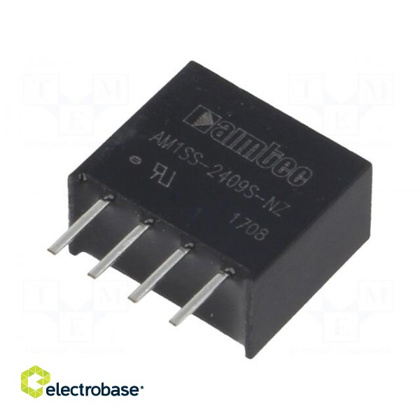 Converter: DC/DC | 1W | Uin: 21.6÷26.4V | Uout: 9VDC | Iout: 111mA | SIP4