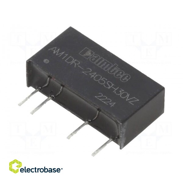 Converter: DC/DC | 1W | Uin: 22.8÷25.2V | Uout: 5VDC | Iout: 200mA | SIP7