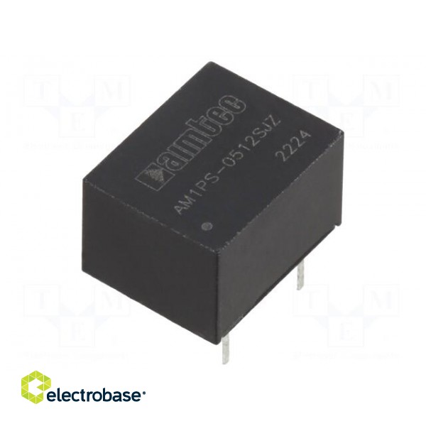 Converter: DC/DC | 1W | Uin: 4.5÷5.5V | Uout: 12VDC | Iout: 84mA | DIP8 фото 1