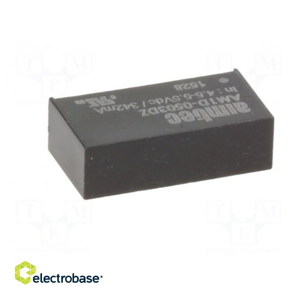 Converter: DC/DC | 1W | Uin: 4.5÷5.5V | 3.3VDC | Iout: 300mA | SIP7 | 2.3g paveikslėlis 5