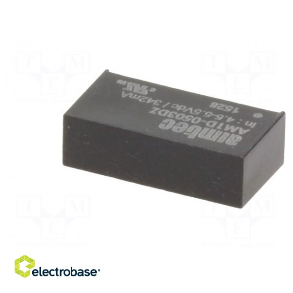 Converter: DC/DC | 1W | Uin: 4.5÷5.5V | 3.3VDC | Iout: 300mA | SIP7 | 2.3g paveikslėlis 6