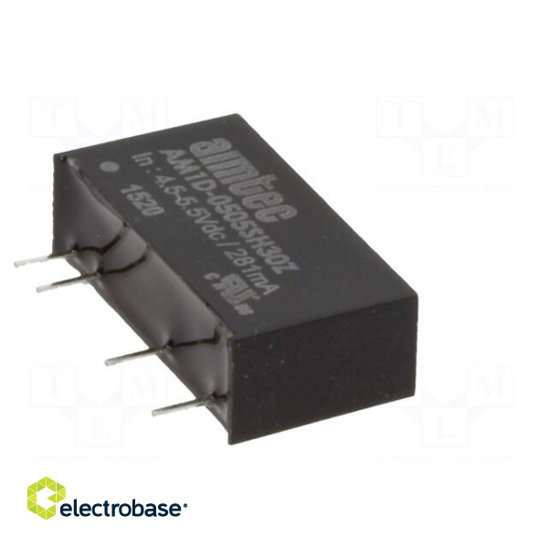 Converter: DC/DC | 1W | Uin: 4.5÷5.5V | Uout: 5VDC | Iout: 200mA | SIP7 paveikslėlis 3