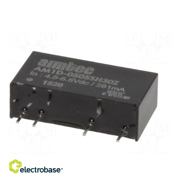 Converter: DC/DC | 1W | Uin: 4.5÷5.5V | Uout: 5VDC | Iout: 200mA | SIP7 paveikslėlis 2