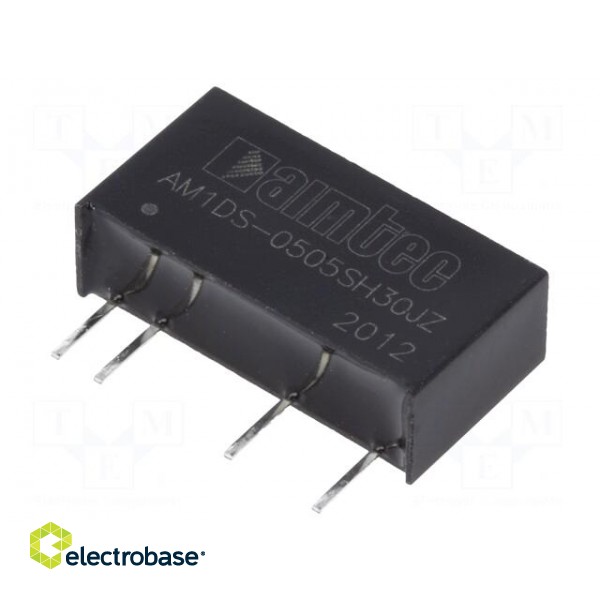 Converter: DC/DC | 1W | Uin: 4.5÷5.5V | Uout: 5VDC | Iout: 200mA | SIP7