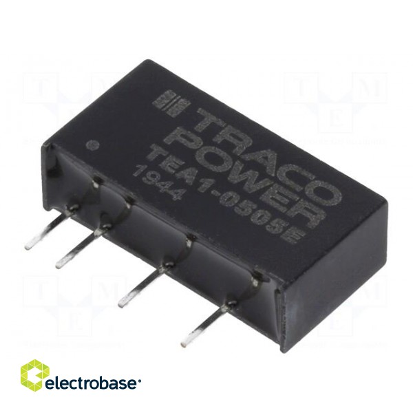 Converter: DC/DC | 1W | Uin: 4.5÷5.5V | Uout: 5VDC | Iout: 200mA | SIP7