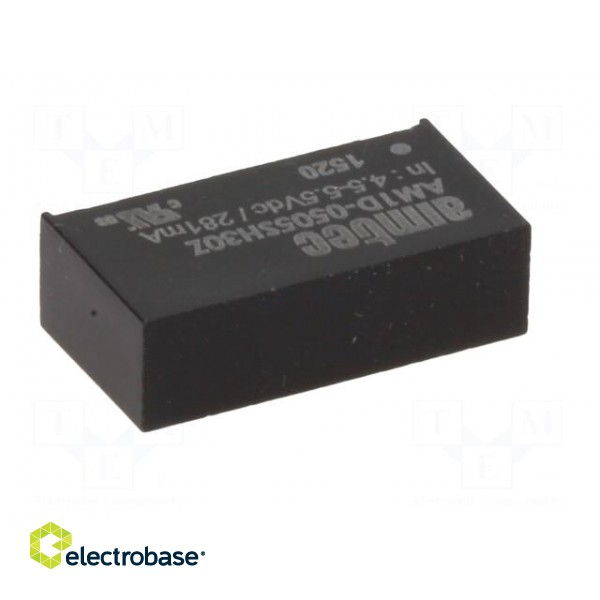 Converter: DC/DC | 1W | Uin: 4.5÷5.5V | Uout: 5VDC | Iout: 200mA | SIP7 paveikslėlis 5