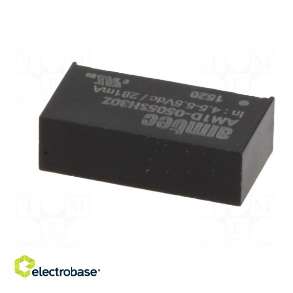 Converter: DC/DC | 1W | Uin: 4.5÷5.5V | Uout: 5VDC | Iout: 200mA | SIP7 paveikslėlis 6