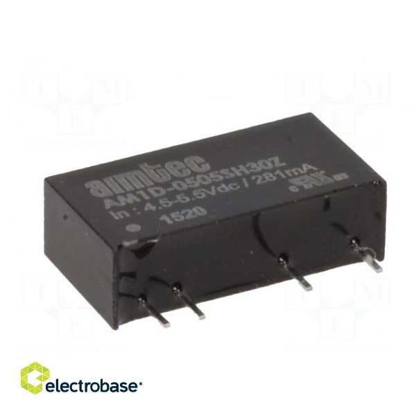 Converter: DC/DC | 1W | Uin: 4.5÷5.5V | Uout: 5VDC | Iout: 200mA | SIP7 paveikslėlis 9