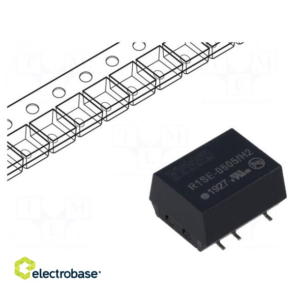 Converter: DC/DC | 1W | Uin: 4.5÷5.5V | Uout: 5VDC | Iout: 200mA | SMT