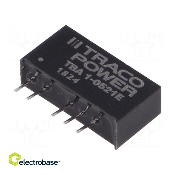 Converter: DC/DC | 1W | Uin: 4.5÷5.5V | Uout: 5VDC | Uout2: -5VDC | SIP7