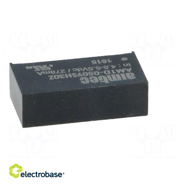Converter: DC/DC | 1W | Uin: 4.5÷5.5V | Uout: 9VDC | Iout: 110mA | SIP7 фото 5
