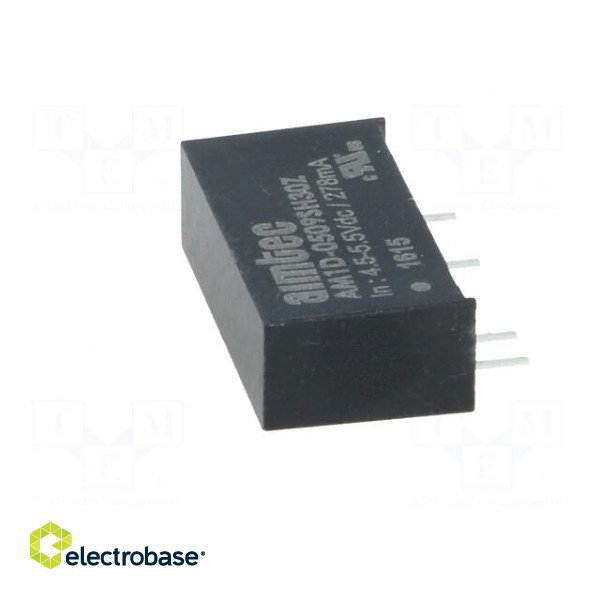 Converter: DC/DC | 1W | Uin: 4.5÷5.5V | Uout: 9VDC | Iout: 110mA | SIP7 фото 7